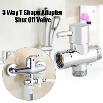 

3-Way T Shape Diverter Shut Off Valve Shower Arm Adapter Toilet Bidet Sprayer Water diverter regadera para ducha