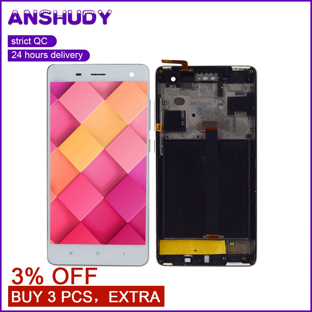 

For Xiaomi Mi4 LCD Display Touch Screen Digitizer Assembly Frame For Xiaomi Mi4 M4 Mi 4 Display Touch Replacement