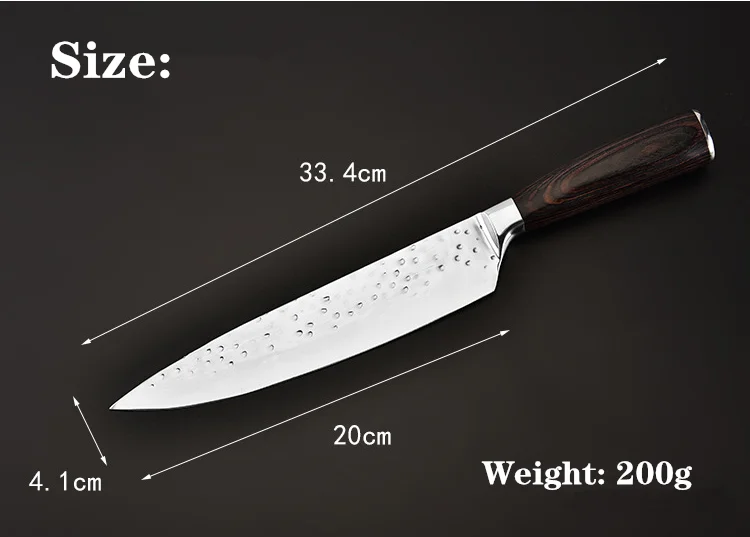 chef knife 008 MDSPLPIY кухонный нож шеф-повара высокого качества из нержавеющей стали 7,8 дюймов японские ножи для овощей острый нож сантоку s инструменты - Цвет: chef knife 008