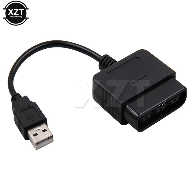 1pc Black For PS2 to For PS3 PC Video Game Accessory USB Adapter Converter Cable For Gaming Controller high speed 1
