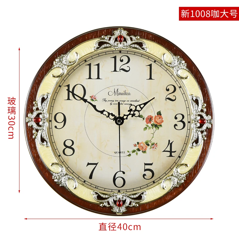 Retro Pastoral Quartz Wall Clocks Color:G