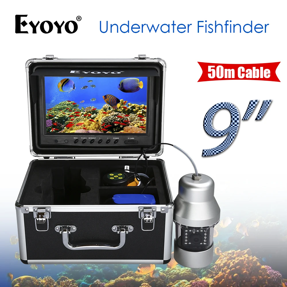 

Eyoyo 9Inch DVR 360 Degree Rotating Video Camera Fishing Camera 18pcs Infrared Lamps Fish Finder Night Vision Fishing Camera Ice