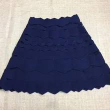 Шикарный должен иметь элегантный насыщенного синего цвета, праздничная одежда знаменитостей,, Женская бандажная юбка трапециевидной формы