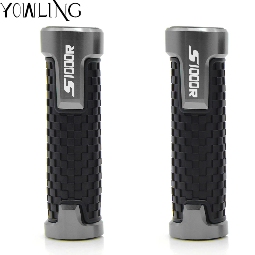 

For BMW S1000 R RR S1000RR 09-16 S1000R 2014 2015 2016 7/8" Motorcycle CNC Rubber Handlebar Hand Grips Bar End Gel Grip