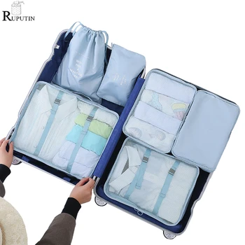 

RUPUTIN New 6PCS/Set Travel Storage Bags For Men Women Clothes Underwear Data Line Finishing Bags Luggage Organizer Packing Cube