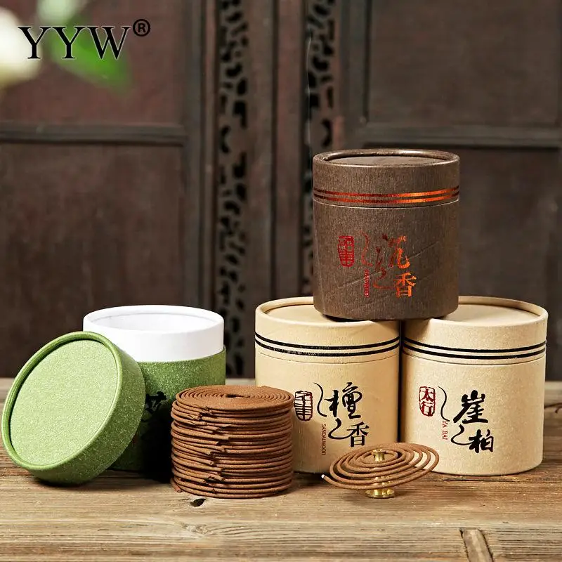 

48pcs/Box Coil Sandalwood Incense 4 Hour Incense Coil Burning Aroma Smoke Home Scent Diffuser Coil Aromatherapy Oud Perfume