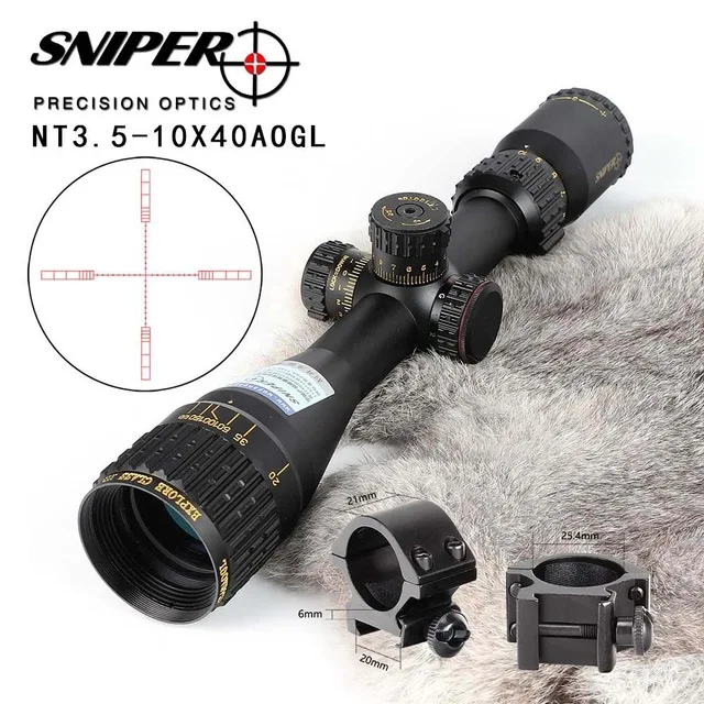 SNIPER NT 3,5-10X40 AOGL охотничьи оптические прицелы, тактические оптические прицелы, пистолетный рефлекторный прицел, голографический прицел - Цвет: 3