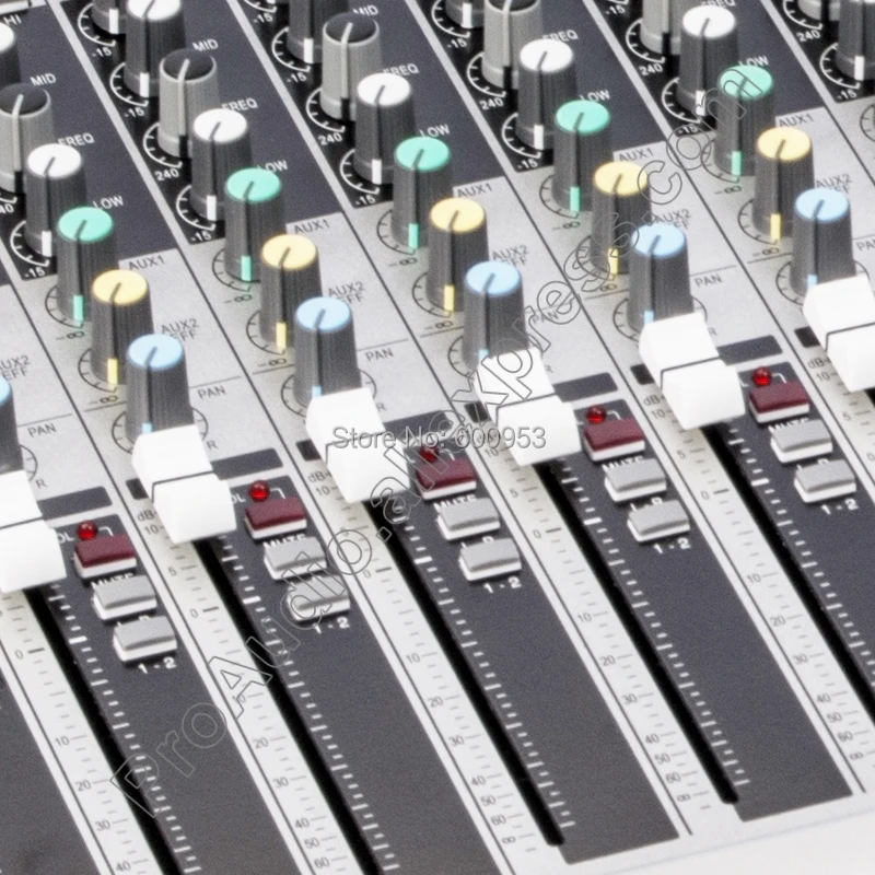 MICWL New 12 Channel 7-Band EQ Audio Music Mixer Mixing Console XLR LINE Input 48V Phantom Power for Recording DJ Stage Karaoke