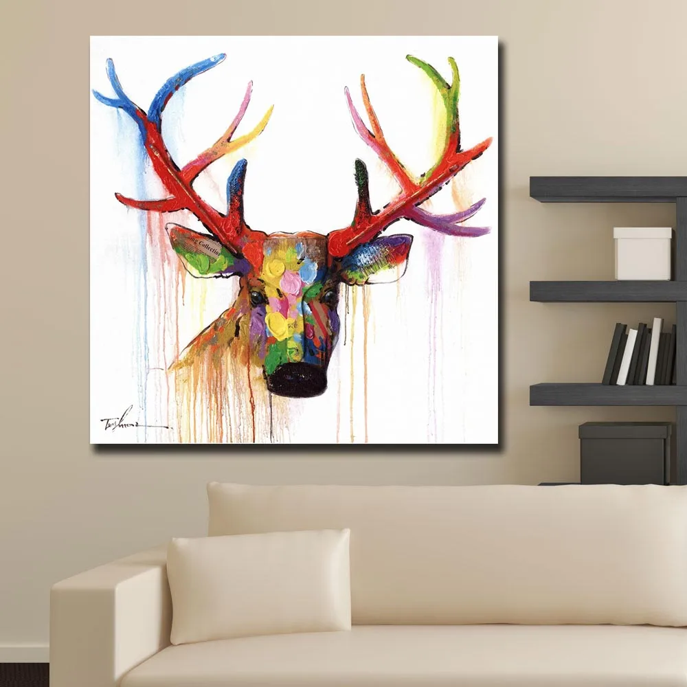 Deer-Head-Animal-Art-Canvas-Print-Wall-Art 4