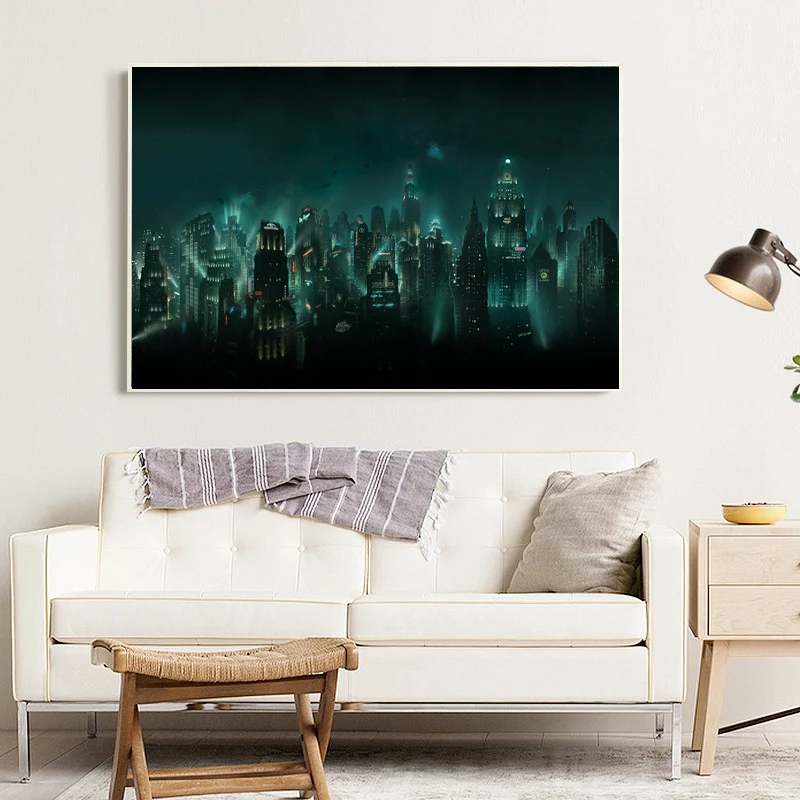 Плакаты для украшения стен BioShock Game Art постеры гостиной | Дом и сад