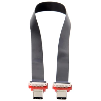 

20Cm Fpc Flat Usb 3.1 Type-C Usb-C Male To Male Data Cable For Macbook & Laptop & Phone & Drive