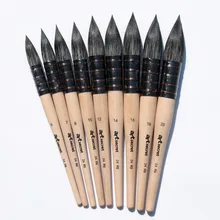 24RQ 1 шт. высокое качество белка волосы деревянная ручка кисти для рисования художественное искусство Акварельная Кисть ручка для рисования