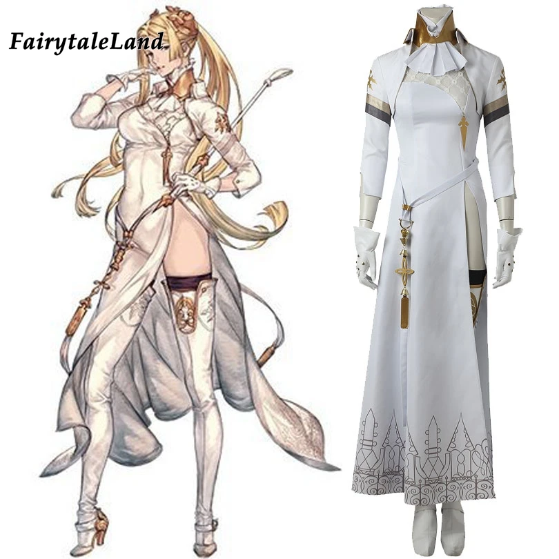 

NieR Automata Commander Cosplay Costume custom made Adult White sexy dress General Halloween costumes fancy cosplay suit dress