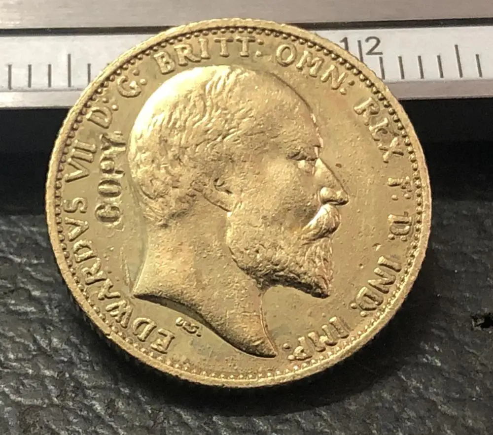 1902 Великобритания 1/2 Sovereign Позолоченные копии монет|coin coins|coin goldcoin copy |