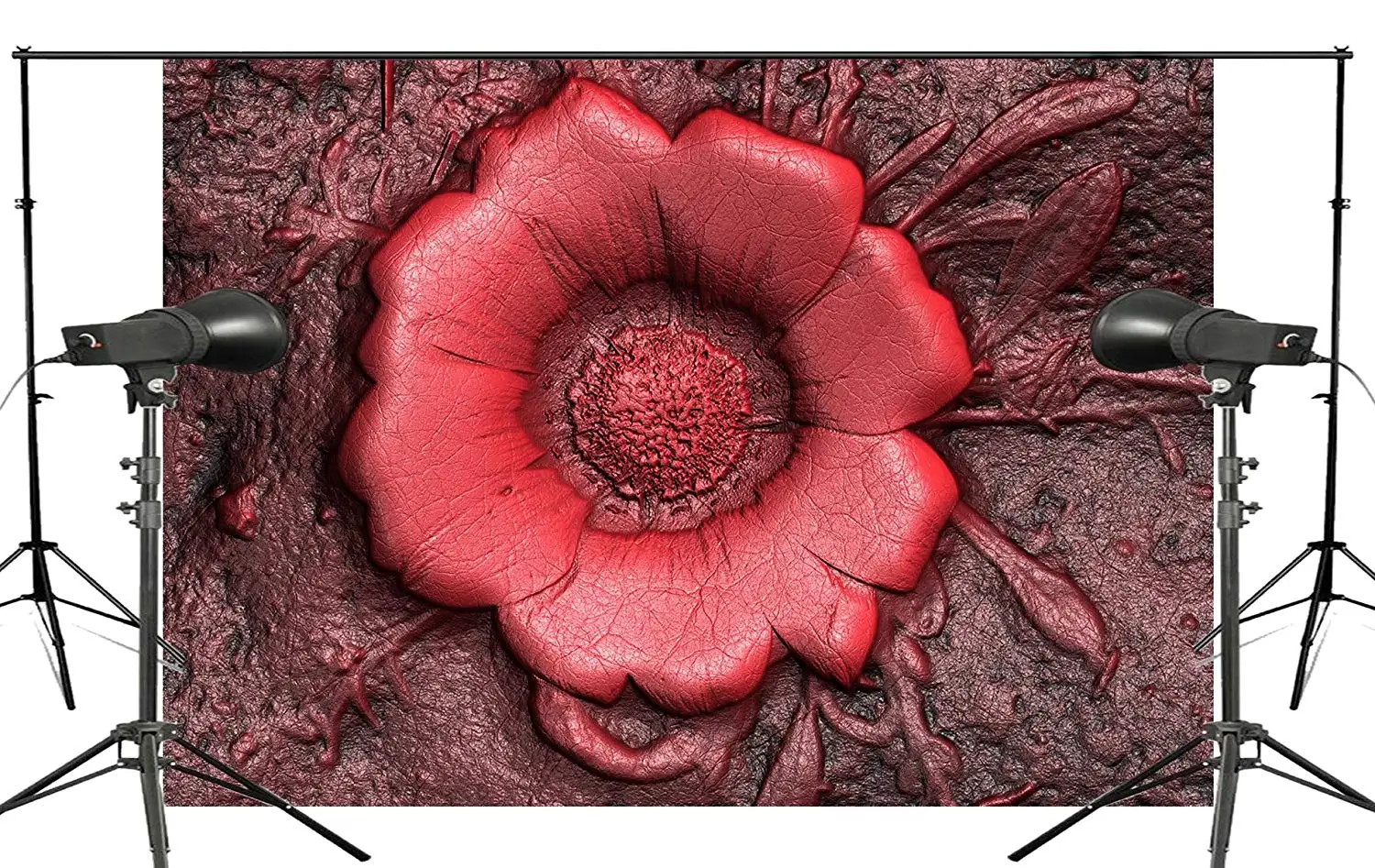 

150x220cm Exquisite Flowers in full Bloom Background Abstract Dark Red Backdrops Art Photo Studio Backdrop