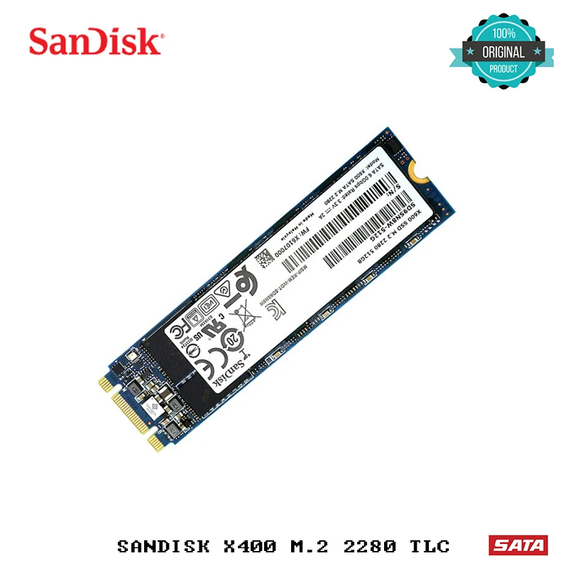 SanDisk X400 SSD m2 128 ГБ 256 ГБ 512 ГБ 1 т Внутренний твердотельный диск M.2 2280 флеш-накопитель msata hdd для настольного ноутбука