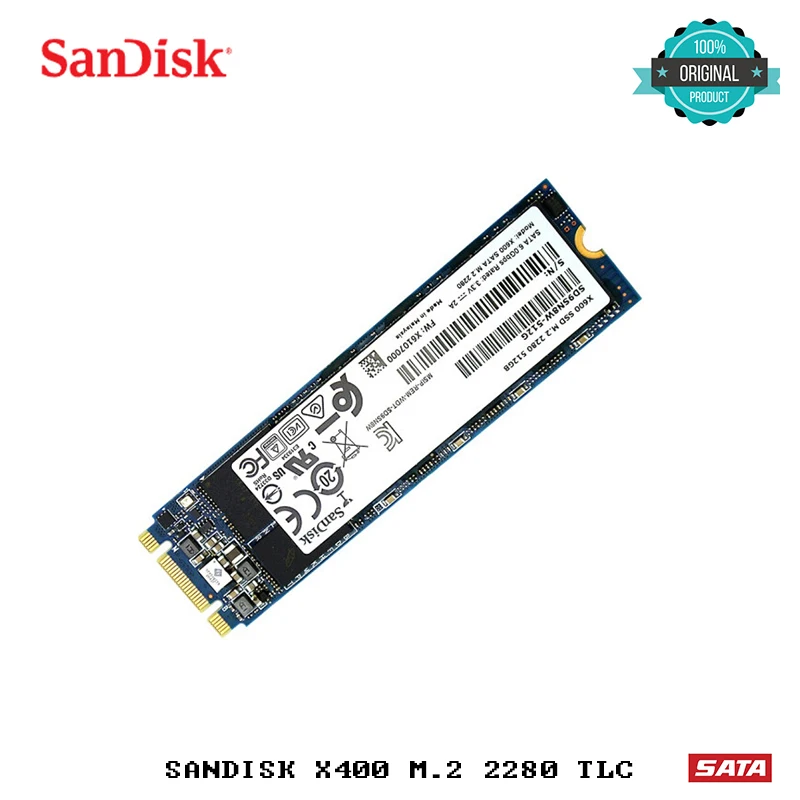 SanDisk X400 SSD m2 128 ГБ 256 512 1т Внутренний твердотельный диск M.2 2280 флэш накопитель msata hdd