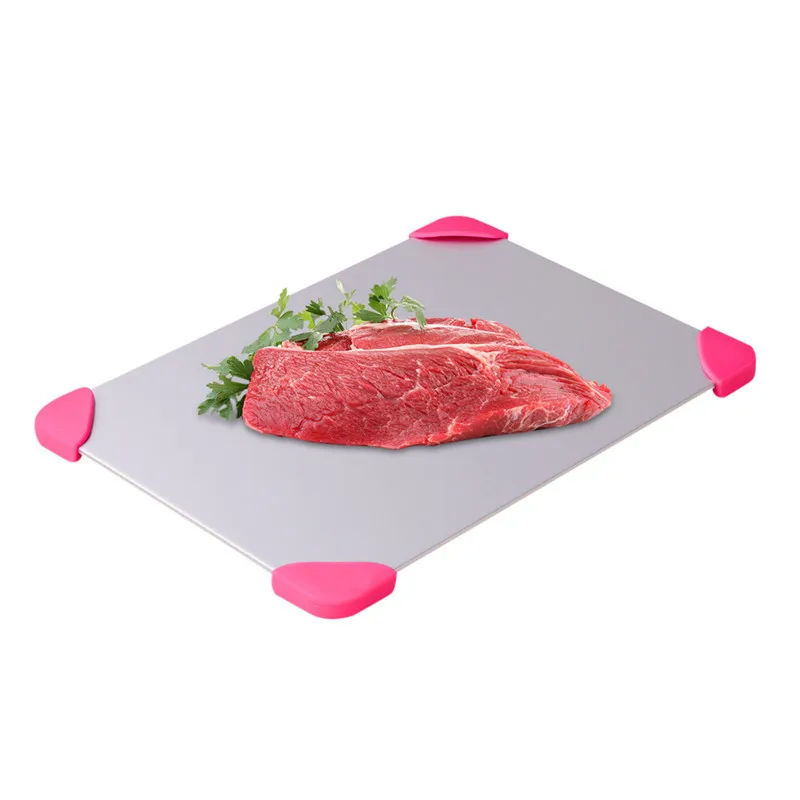 

Magic Thawing Tray Meat Rib Defrosting Board Defrost Frozen Food In Minutes Aluminum