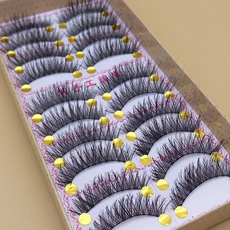 Yokpn мягкий прозрачный хлопок стебель Lashes Natural крест Накладные ресницы инструмент Макияж ежедневно Макияж длинные ресницы