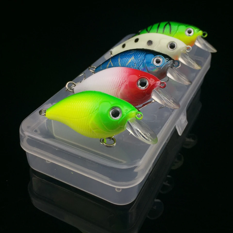 Walk Fish 5 unids/lote Anzuelos de pesca crank minnow cebo crankbait Bass cebos set juego tackle gancho agudo wobblers Pesca pesca Walk Fish 5 unids/lote Anzuelos de pesca crank minnow cebo crankbait Bass cebos set juego tackle gancho agudo wobblers Pesca pesca
