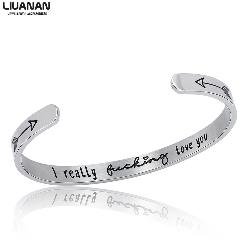 

Bangle Bracelets for Women Birthday Gifts for Her Silver Cuff Bangle Personalized Mantra Inspirational Daily Reminder