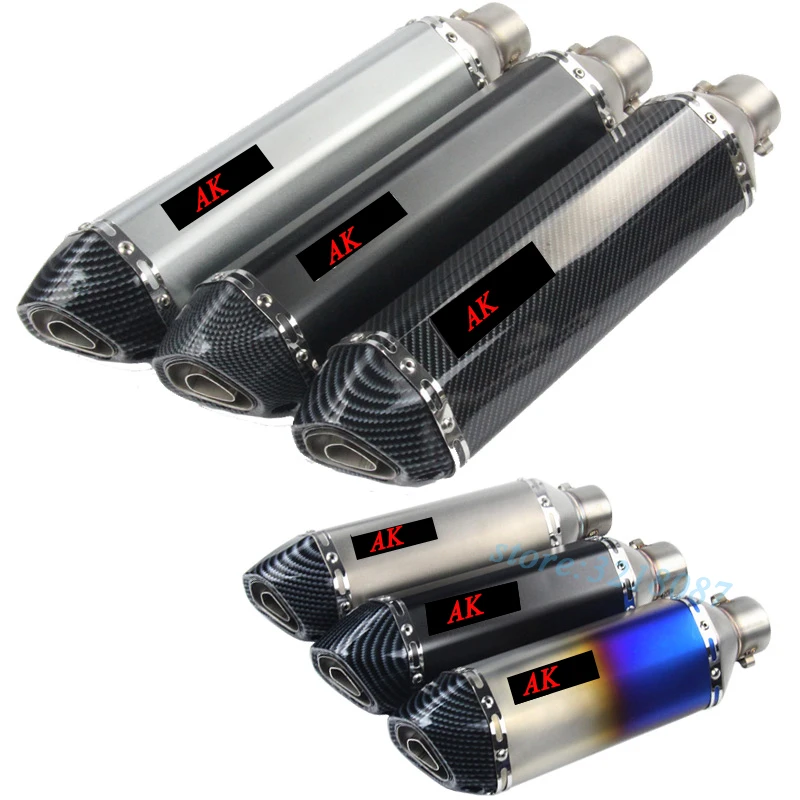 

Universal 51mm Motorcycle Exhaust Pipe Escape Modified Moto Muffler DB Killer 470MM 370MM For Ninja300 FZ6N