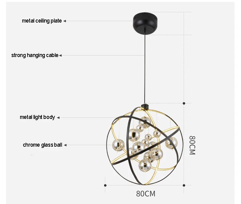Светодиодный современный подвесной светильник круглый подвесной стеклянный шар лампы Ресторан кухонный шкаф Lanterna домашняя гостиная
