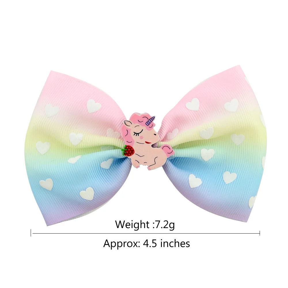 3/6 Pcs/lot Colorful Lovely Unicorn Mermaid Girls Bow Tie Hair Clip Grosgrain Ribbon Bow-knot Hairpins Hairgrips Accessories