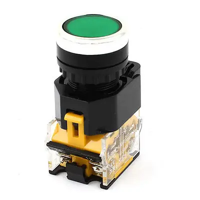 

Green Top DPST Momentary Flat Push Button Switch Ui 380V Ith 10A LA38-11/203 209