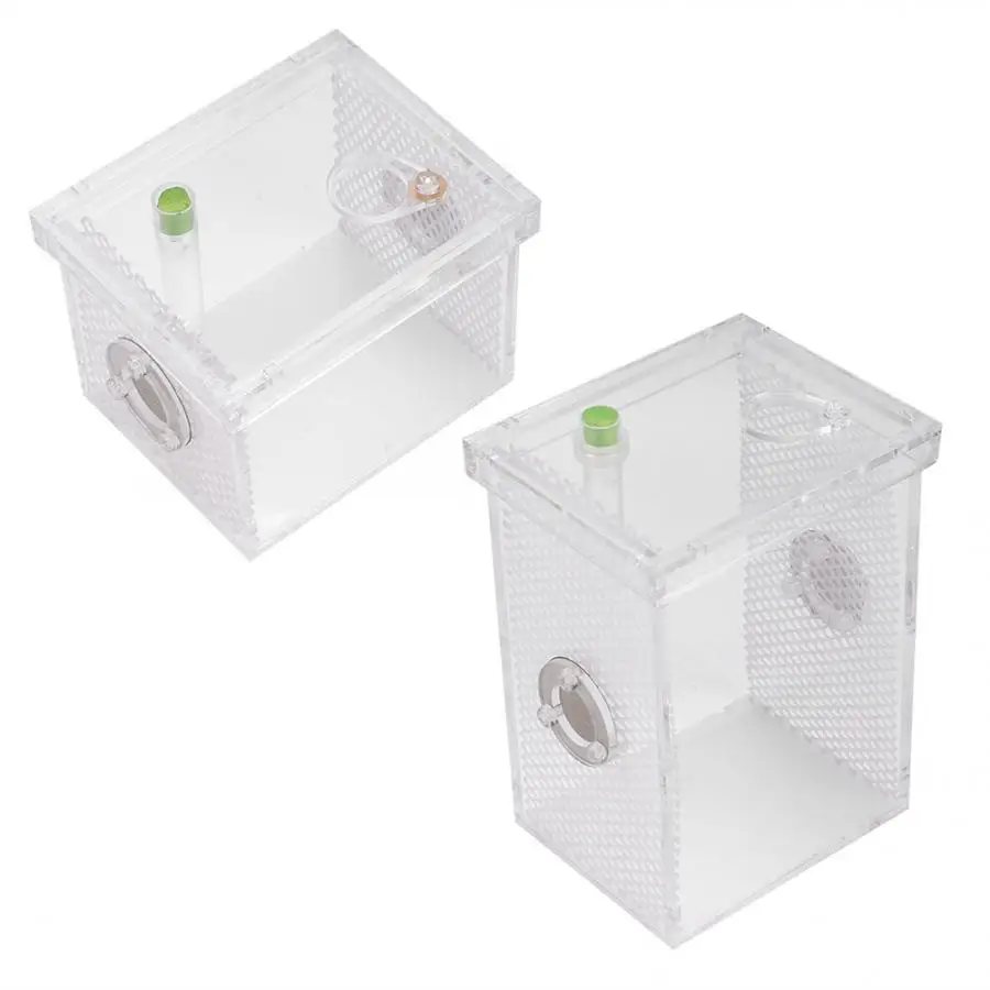 

Acrylic Transparent Wet Reptiles Insect Tank Breeding Box Pets Turtles Feeder Terrarium Insect Tank