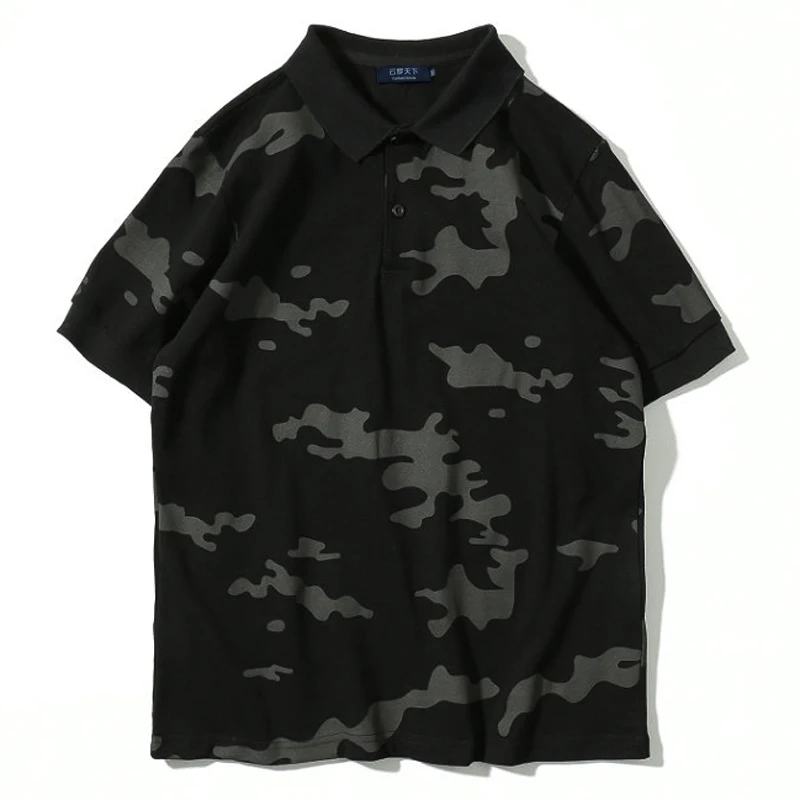 

Men's Camouflage Polo Shirt 2019 New Mens Polo Shirts Casual Slim Fit Classic Polo Homme Army Green Camisa Polo 8XL 6XL 7XL