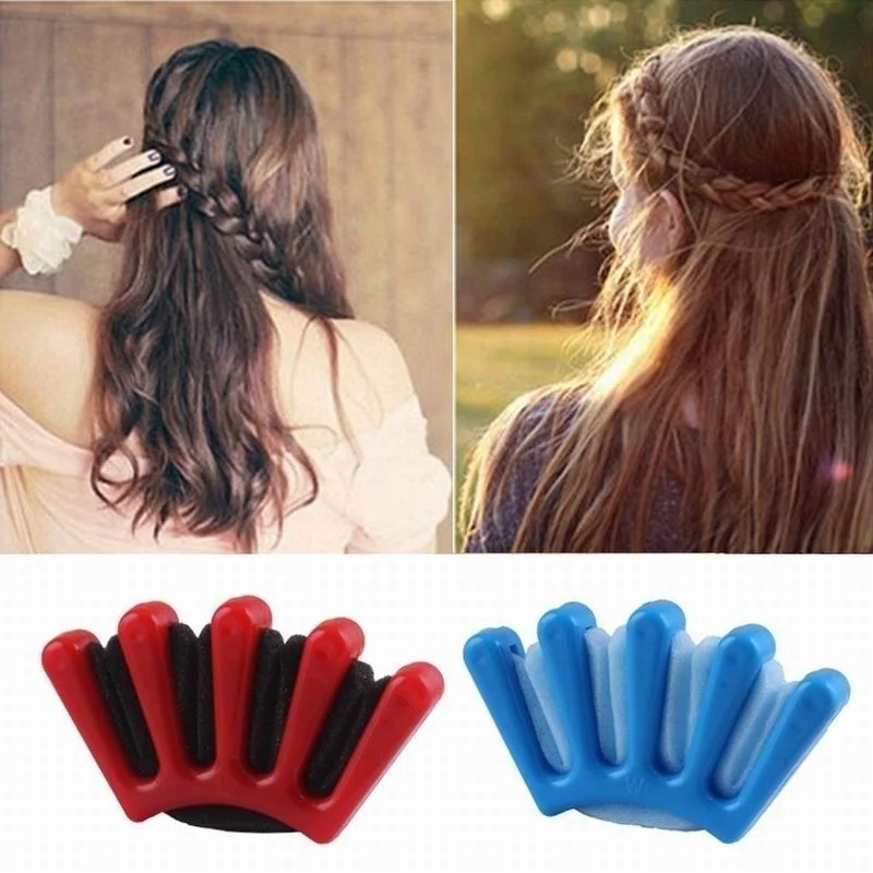 

Hair Braider Braid Stylist Sponge Plait hair Twist Styling Braiding Tool Sponge Hair Braider Twist Styling Braid Tool Holdr Clip