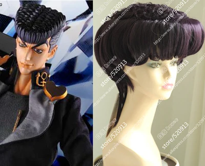 

Heat Resistant Anime JoJo's Bizarre Adventure Josuke Higashikata Costume Full Lace Cosplay Wig