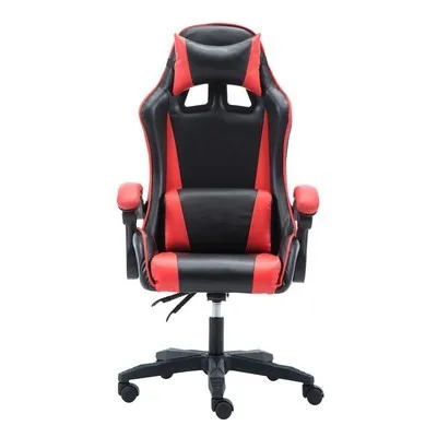Luxury Quality Jh701 Boss Silla Gamer Live Synthetic Leather Chair Can Lie Ergonomics Wheel Massage Office Furniture Nylon Feet - Color: red 1