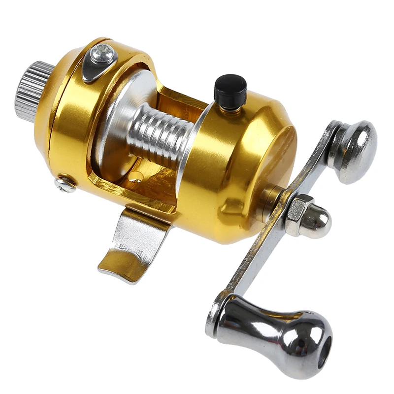 Мини карманная ручка удочка полюс с золотой baitcasing REEL SET-красный