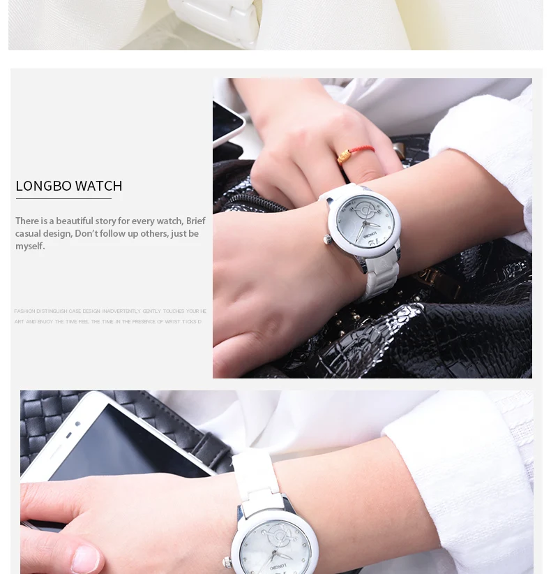 moda quartzo cerâmica branco pulseira ouro feminino