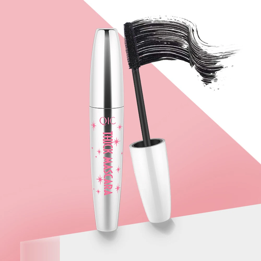 

1 PCS QIC Long Mascara 4D Thick Curling Waterproof and Sweat-proof Not Blooming Makeup Tools Elastic Stretch, Extended TSLM1