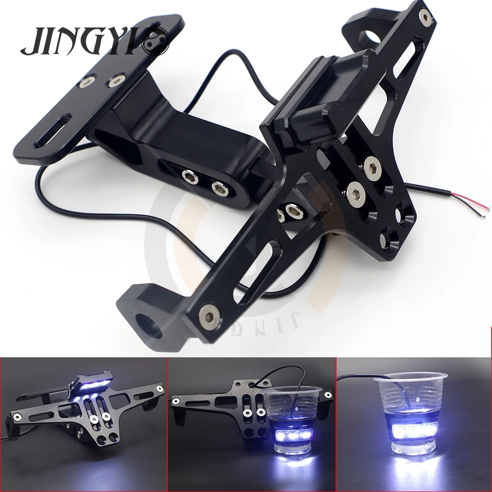 

Rear CNC Motorcycle License Plate Holder for Gsxr 1000 K7 Fz6 S2 Gs500 Yamaha R15 Bajaj License Plate Motorcycle Fzs 600 #EJ015