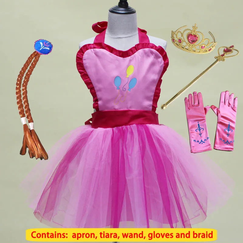 Костюм для детей; маскарадный костюм; фартук Tutu для девочек; Забавный костюм для особых случаев; праздничное платье на день рождения; Хэллоуин - Цвет: A26 with Acc