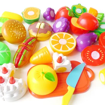 

New 1 Set Food Kitchen Toys Cut Fruit Toys Plastic Food Toy Vegetable Cutting Pretend Play Kids Kitchen Children Educational Toy