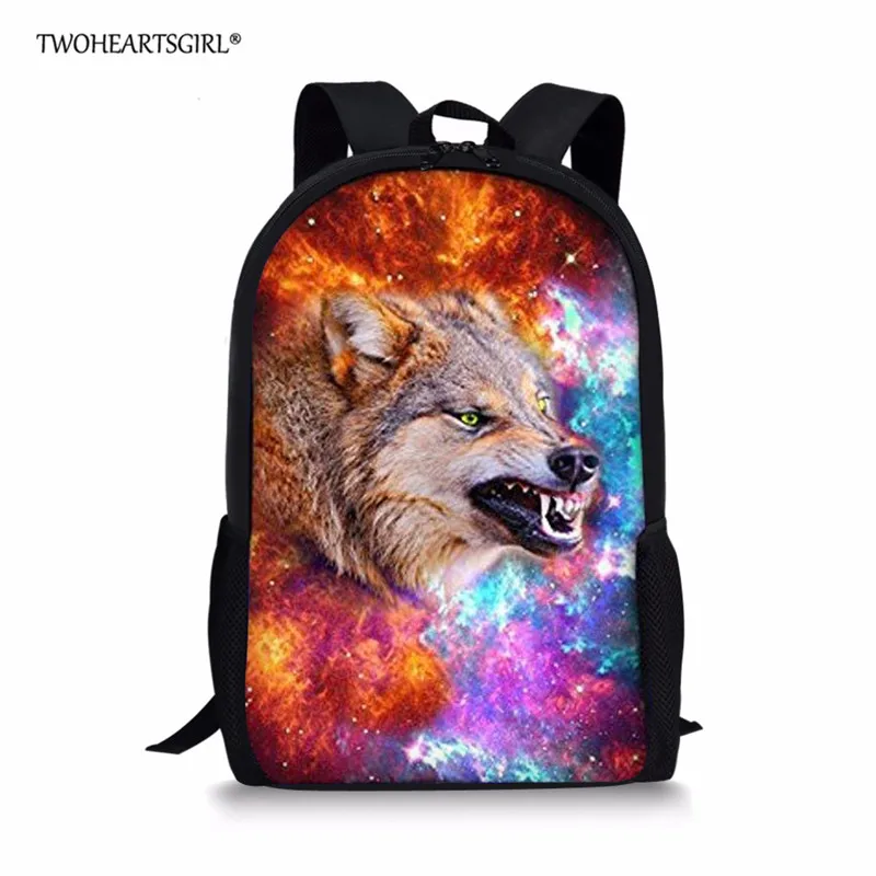 CC3221C Twoheartsgirl 3 шт./компл. школы, в комплекте с набором подходящих сумок для мальчиков и девочек, классические, с принтом волка Детский рюкзак для детей книга сумка mochila infantil - Цвет: CC3221C
