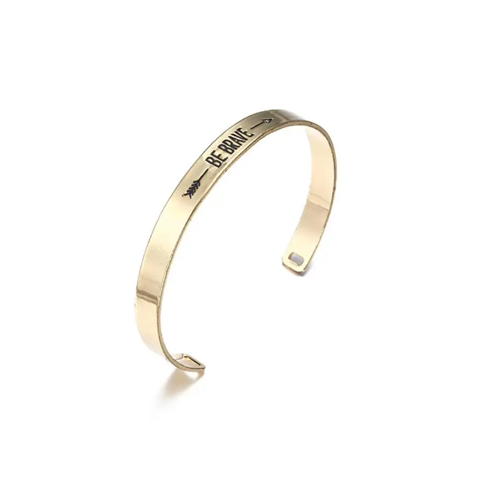 be brave bracelet Подарок для невесты бантик любовь письмо Открытый браслет невесты быть свадебный душ подарок на день рождения подарок подруге - Цвет: be brave bracelet
