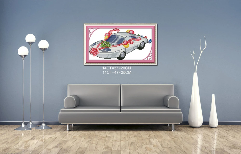 NKF Bubble Car вышивка крестиком комплект 11CT 14CT Китайский шаблон вышивки крестом Набор для шитья для ребенка