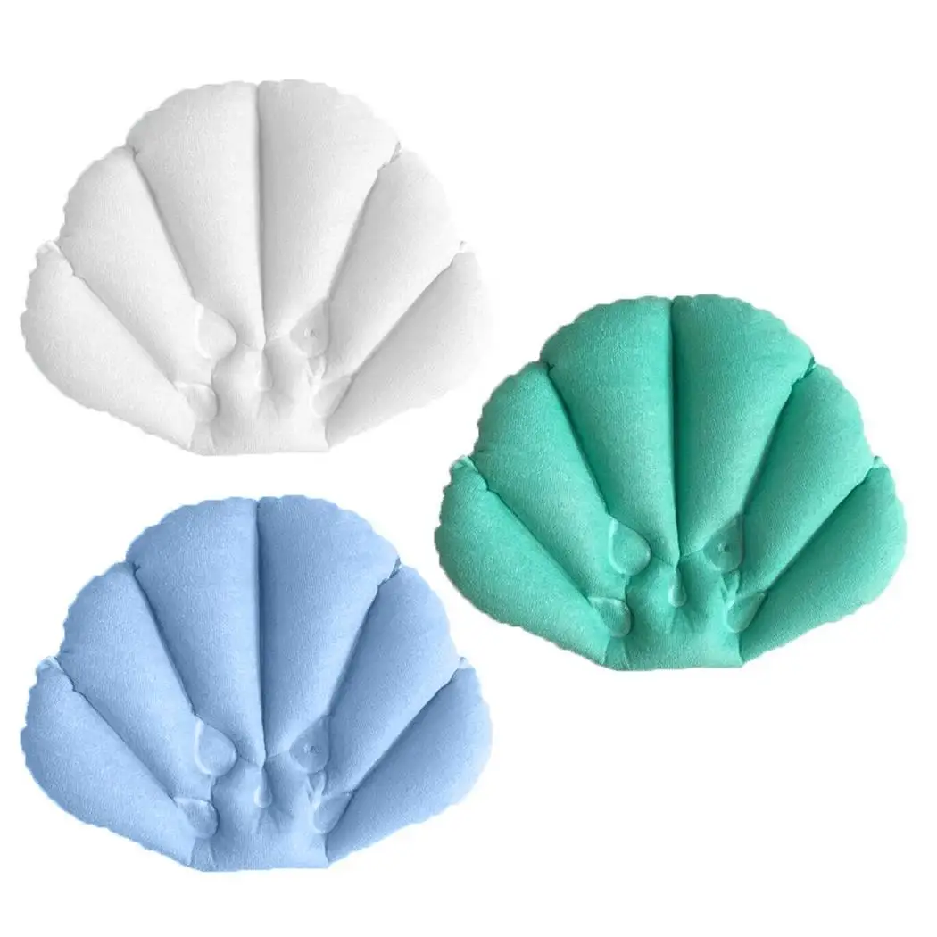 Модная надувная подушка для ванной, 3 цвета, с присоской, 0,07 кг, белая, зеленая, синяя, для ванной