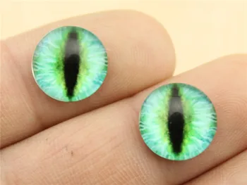 

20pcs 12mm Handmade Round Eye Pattern Glass Cabochon G12-0260