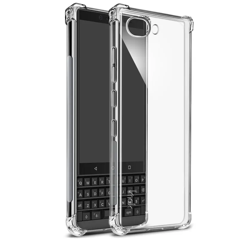 Прозрачный IMAK углы подушка безопасности ударопрочный чехол для BlackBerry KEY 2 Athena Мягкий ТПУ чехол полное покрытие матовый чехол для KEY2 защита экрана - Цвет: Прозрачный