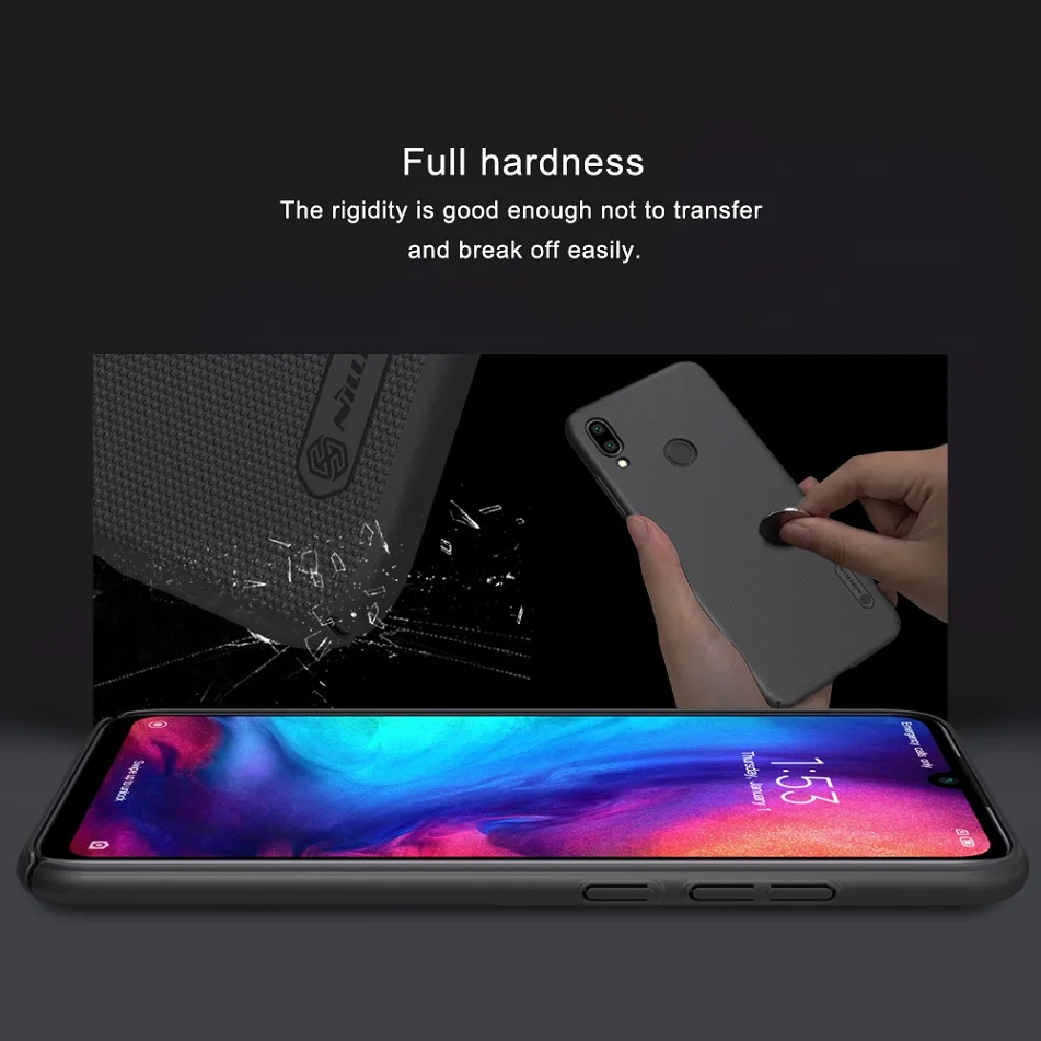 Чехол для redmi note 7 6,3 ''NILLKIN матовый ПК Жесткий чехол с подарочным держателем для телефона для xiaomi redmi note 7 pro Чехол