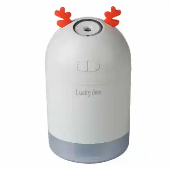 

400ML USB Air Humidifier Lucky Deer Ultrasonic Essential Aromatherapy Diffuser Car Air Purifier Mist Maker With LED Lights