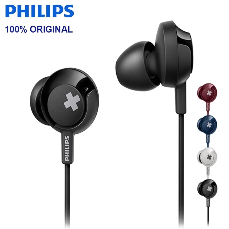 Philips SHE4305 3,5 мм наушники-вкладыши с шумоподавлением стерео бас гарнитура для Xiaomi официальный тест