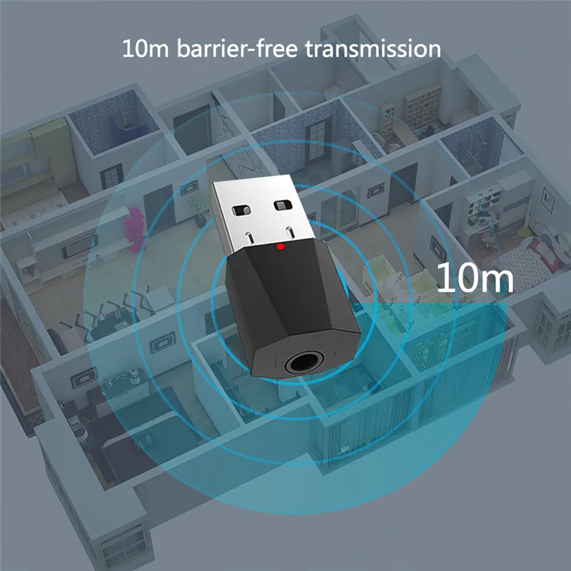 Беспроводной стереоприемник KEBIDU с USB Bluetooth 3 5 мм для автомобиля AUX динамик